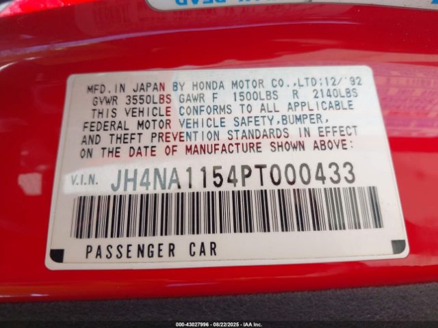 1993 ACURA NSX JH4NA1154PT000433 Photo 8