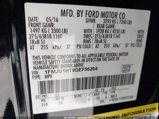 1FMJU1HT9GEF56264 Ford gtdi