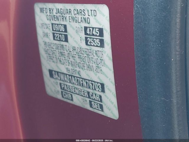 2007 JAGUAR S-TYPE SAJWA01A87FN76703 Photo 8