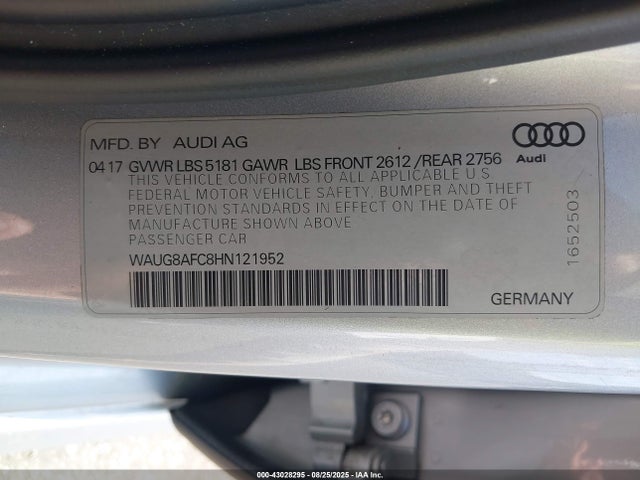 2017 AUDI A6 WAUG8AFC8HN121952 Photo 8
