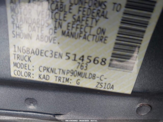 Nissan Titan 2014 1N6BA0EC3EN514568 Image 9
