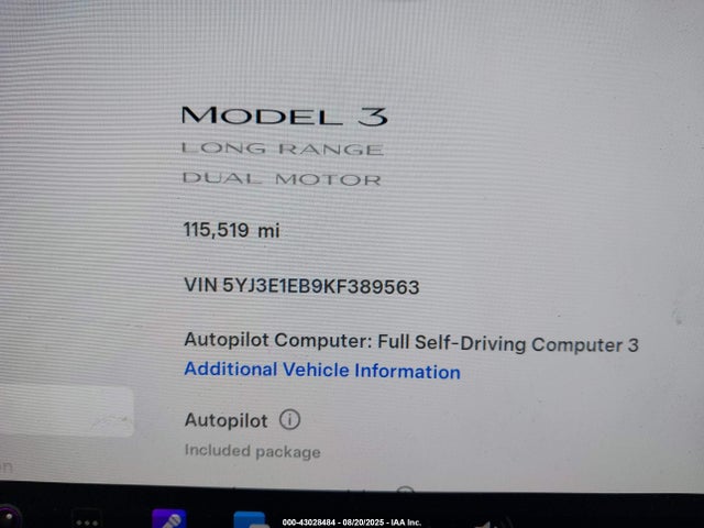2019 TESLA MODEL 3 5YJ3E1EB9KF389563 Photo 6
