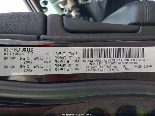 1C4RJFBT8JC326885 Jeep 2018