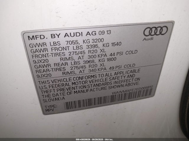 2014 AUDI Q7 WA1VMAFE7ED005810 Photo 8
