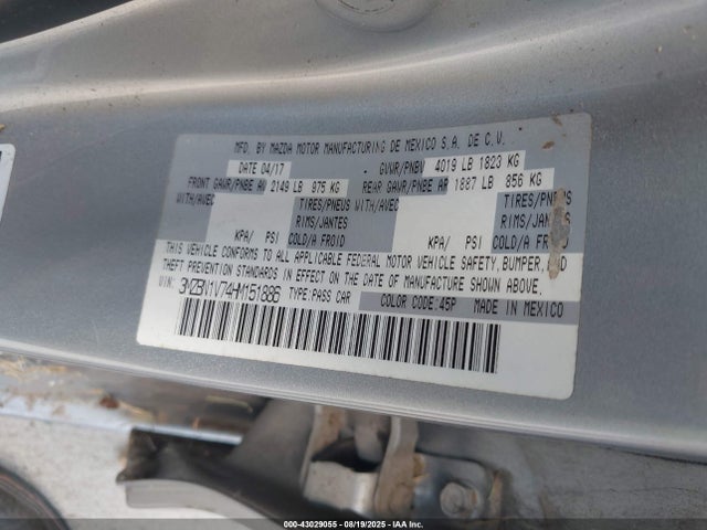 3MZBN1V74HM151886 Mazda pe