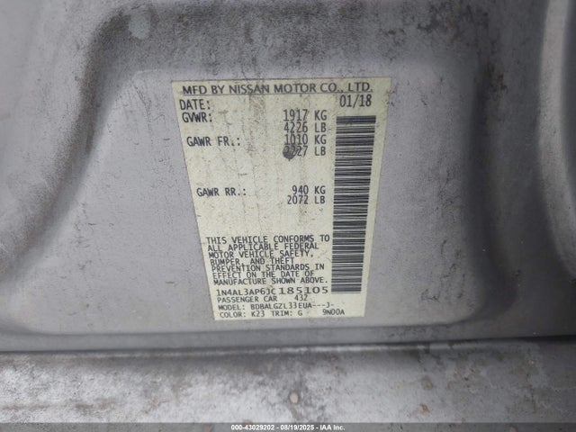 Nissan 2018 2018 1N4AL3AP6JC185105 Image 9