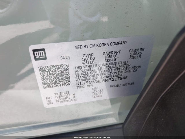 Chevrolet l3t 2024 KL79MVSL5RB217848 Image 9