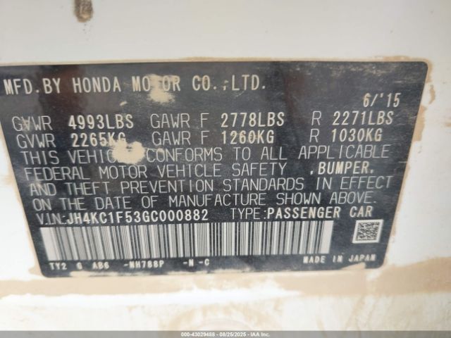 2016 ACURA RLX JH4KC1F53GC000882 Photo 8