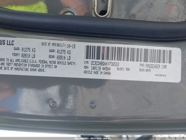 Dodge Charger 2019 2C3CDXBGXKH736533 Image 9