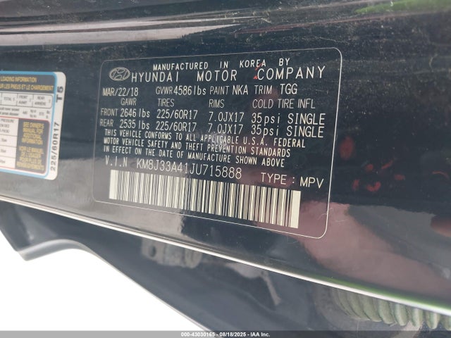 KM8J33A41JU715888 Hyundai gdi nu
