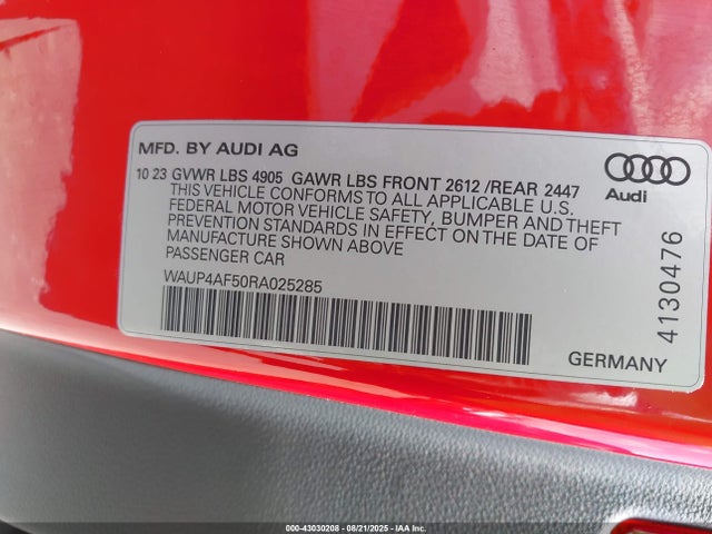 2024 AUDI S5 WAUP4AF50RA025285 Photo 8