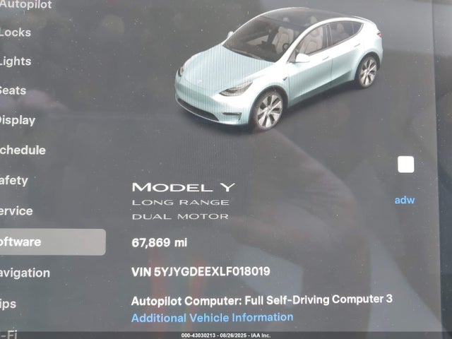 5YJYGDEEXLF018019 Tesla Model Y