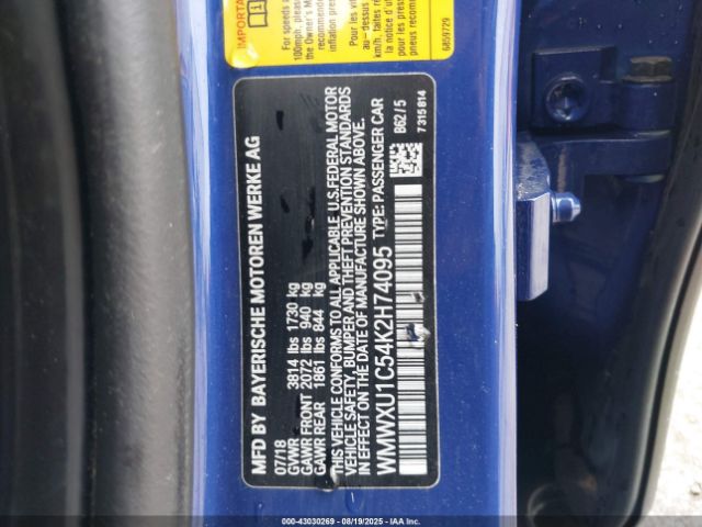 2019 MINI HARDTOP WMWXU1C54K2H74095 Photo 8