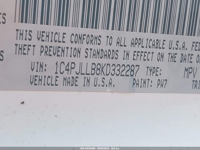 Jeep 2019 2019 1C4PJLLB8KD332287 Image 9