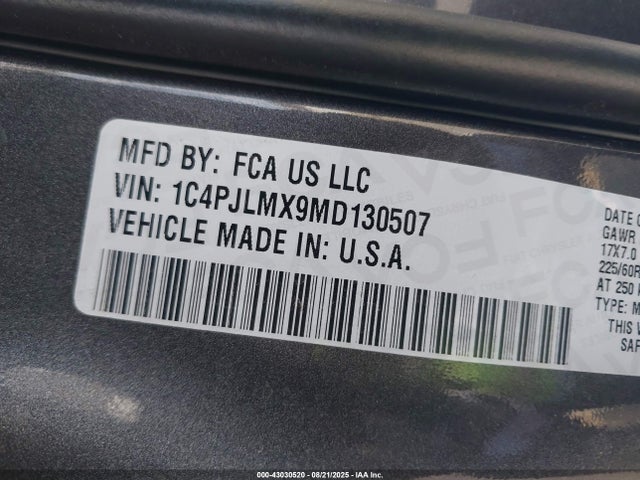 1C4PJLMX9MD130507 Jeep Cherokee