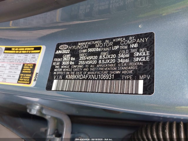 Hyundai Ioniq 5 2022 KM8KRDAFXNU106931 Image 9