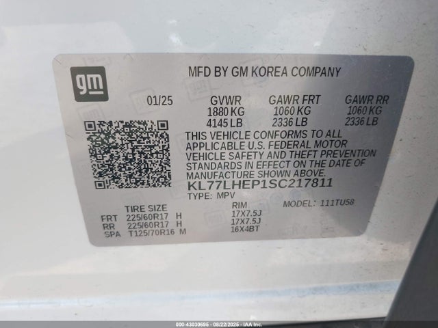 Chevrolet lbp 2025 KL77LHEP1SC217811 Image 9