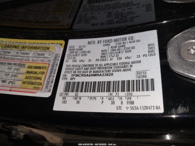 Ford dragon 2021 3FMCR9A69MRA33820 Image 9