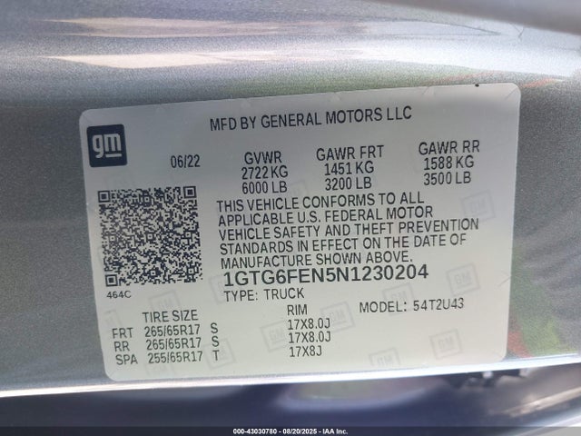 1GTG6FEN5N1230204 GMC lgz