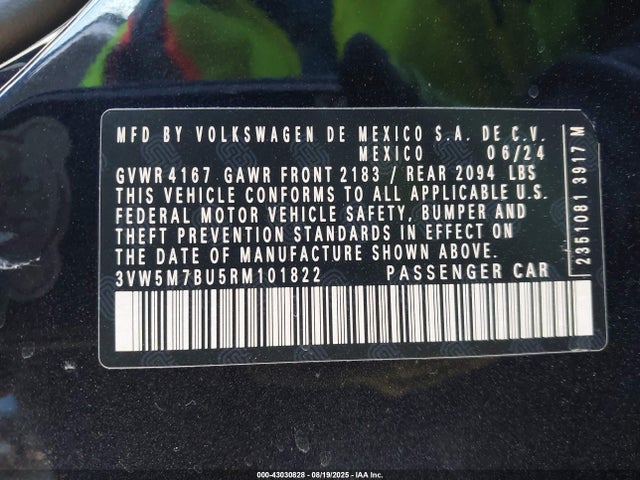 Volkswagen tsi 2024 3VW5M7BU5RM101822 Image 9