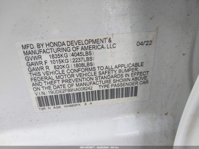 2022 ACURA ILX 19UDE2F89NA008242 Photo 8