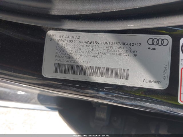 2013 AUDI A6 WAUGFAFCXDN071135 Photo 8