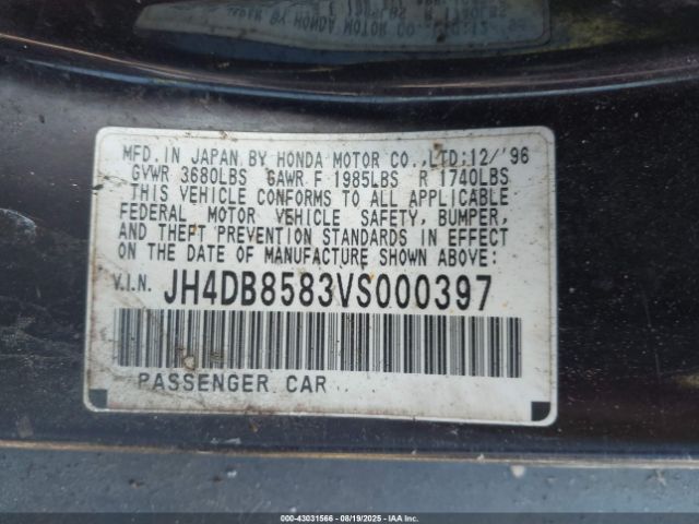 1997 ACURA INTEGRA JH4DB8583VS000397 Photo 8