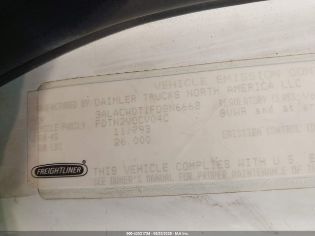 Freightliner Cummins Isb 2015 3ALACWDT1FDGN6668 Image 9