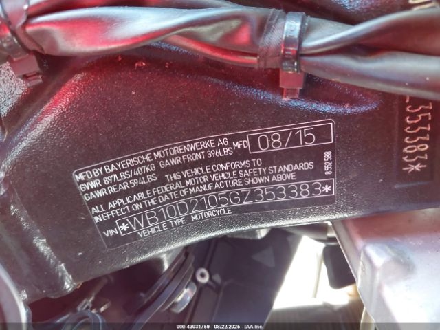 2016 BMW S 1000 WB10D2105GZ353383 Photo 8