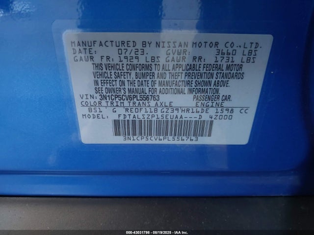 Nissan 2023 2023 3N1CP5CV6PL556763 Image 9