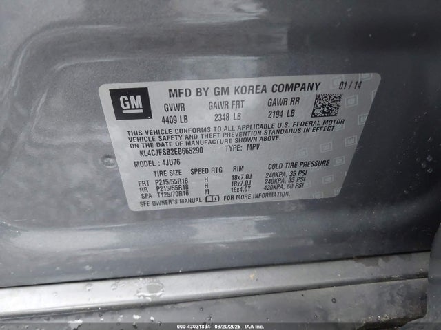 Buick luv 2014 KL4CJFSB2EB665290 Image 9