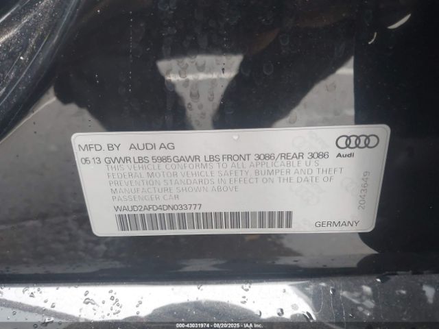 2013 AUDI S8 WAUD2AFD4DN033777 Photo 8