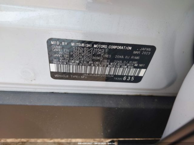 2023 MITSUBISHI OUTLANDER JA4J4UA84PZ050534 Photo 8