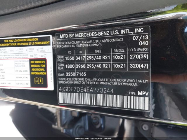 2014 MERCEDES-BENZ GL 550 4JGDF7DE4EA273244 Photo 8