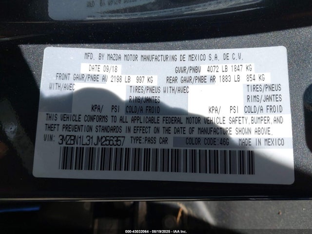 Mazda py 2018 3MZBN1L31JM256357 Image 9