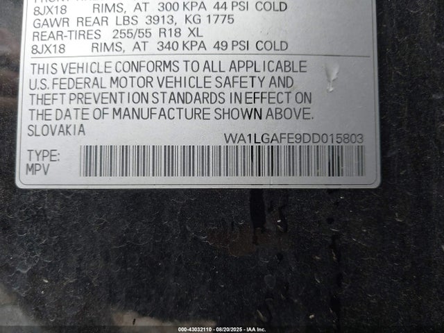 2013 AUDI Q7 WA1LGAFE9DD015803 Photo 8