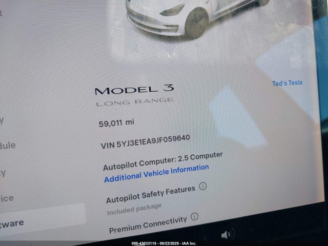 Tesla 2018 2018 5YJ3E1EA9JF059640 Image 7