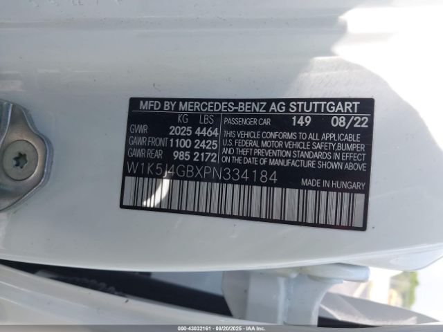 2023 MERCEDES-BENZ CLA 250 COUPE W1K5J4GBXPN334184 Photo 8