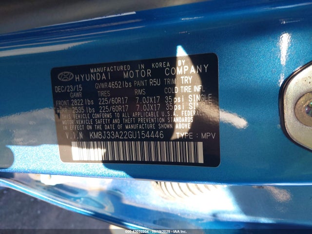 Hyundai 2016 2016 KM8J33A22GU154446 Image 9