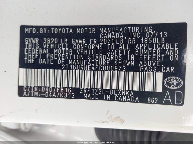 Toyota COROLLA LE 2014 2T1BURHE4EC000873 Image 25
