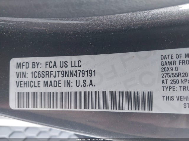 RAM 1500 2022 1C6SRFJT9NN479191 Image 9