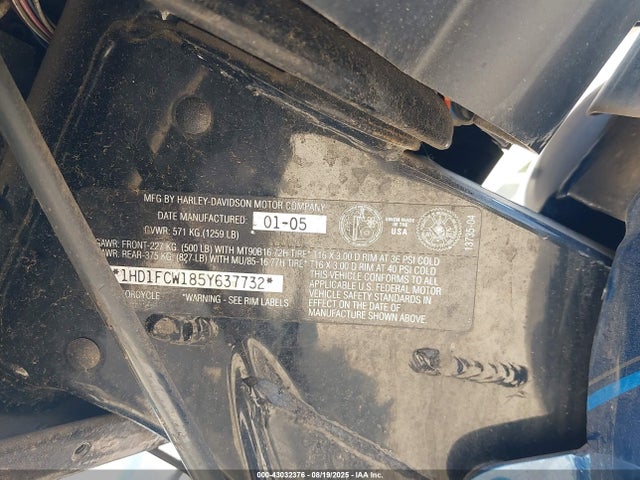 2005 HARLEY-DAVIDSON FLHTCUI 1HD1FCW185Y637732 Photo 9