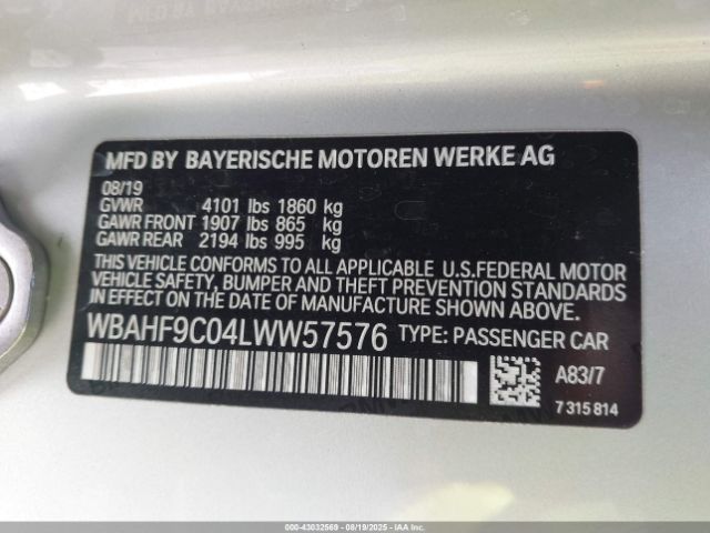 2020 BMW Z4 WBAHF9C04LWW57576 Photo 8