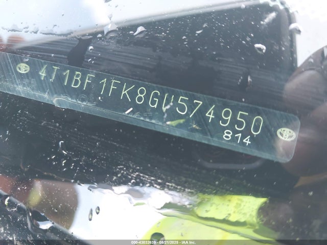 Toyota 2ar-fe 2016 4T1BF1FK8GU574950 Image 9