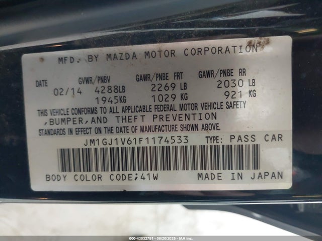 JM1GJ1V61F1174533 Mazda py