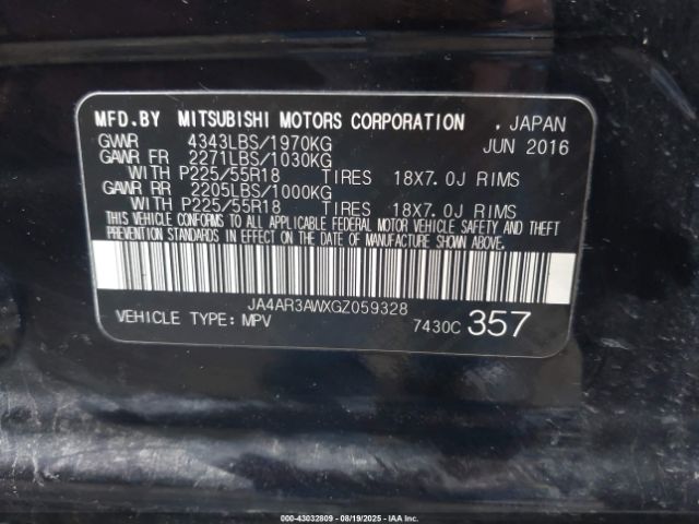 2016 MITSUBISHI OUTLANDER SPORT JA4AR3AWXGZ059328 Photo 8
