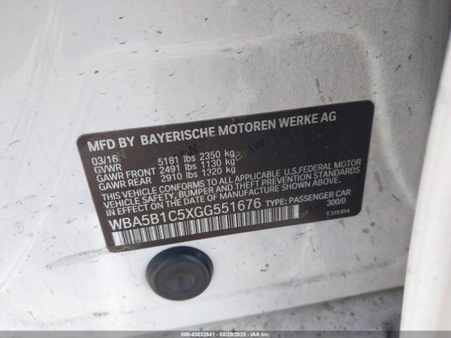 2016 BMW 535I WBA5B1C5XGG551676 Photo 8