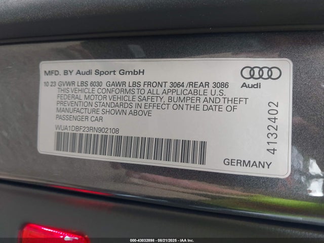 2024 AUDI RS 6 AVANT WUA1DBF23RN902108 Photo 8
