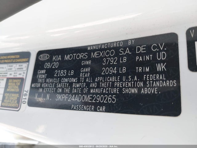KIA mpi nu 2021 3KPF24AD0ME290265 Image 9