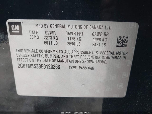 2014 CADILLAC XTS 2G61M5S39E9120263 Photo 8